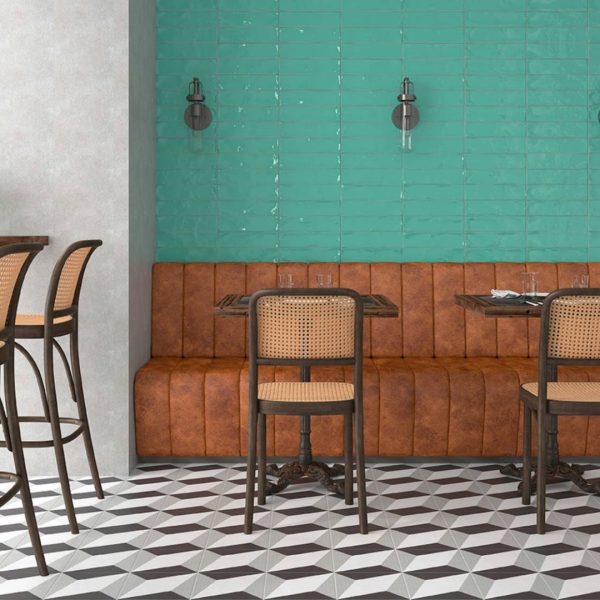 Decor Forma Black 20x20 Porcelánico |imitación Hidráulico