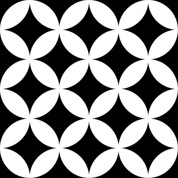 Azulejos Hidráulicos 20x20 District Circles Black | Baño y Cocina