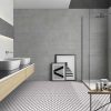 Baldosa Hidráulica Baño 20x20 al Mejor Precio | District Circles Grey Porcelánico