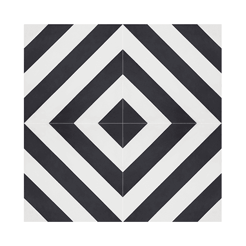 Baldosa hidráulica artesanal zebra negro precio españa