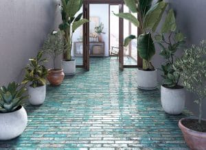 Azulejo Porcelánico verde 12x12 Rectangular